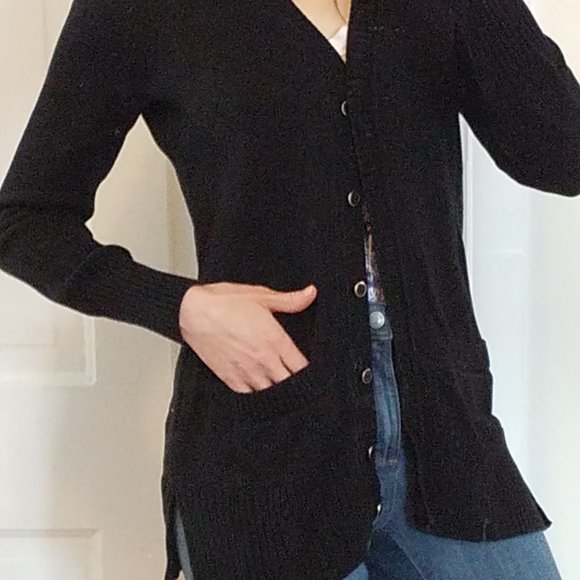 Isaac Mizrahi Live! Essentials Cardigan, black S - Picture 11 of 11